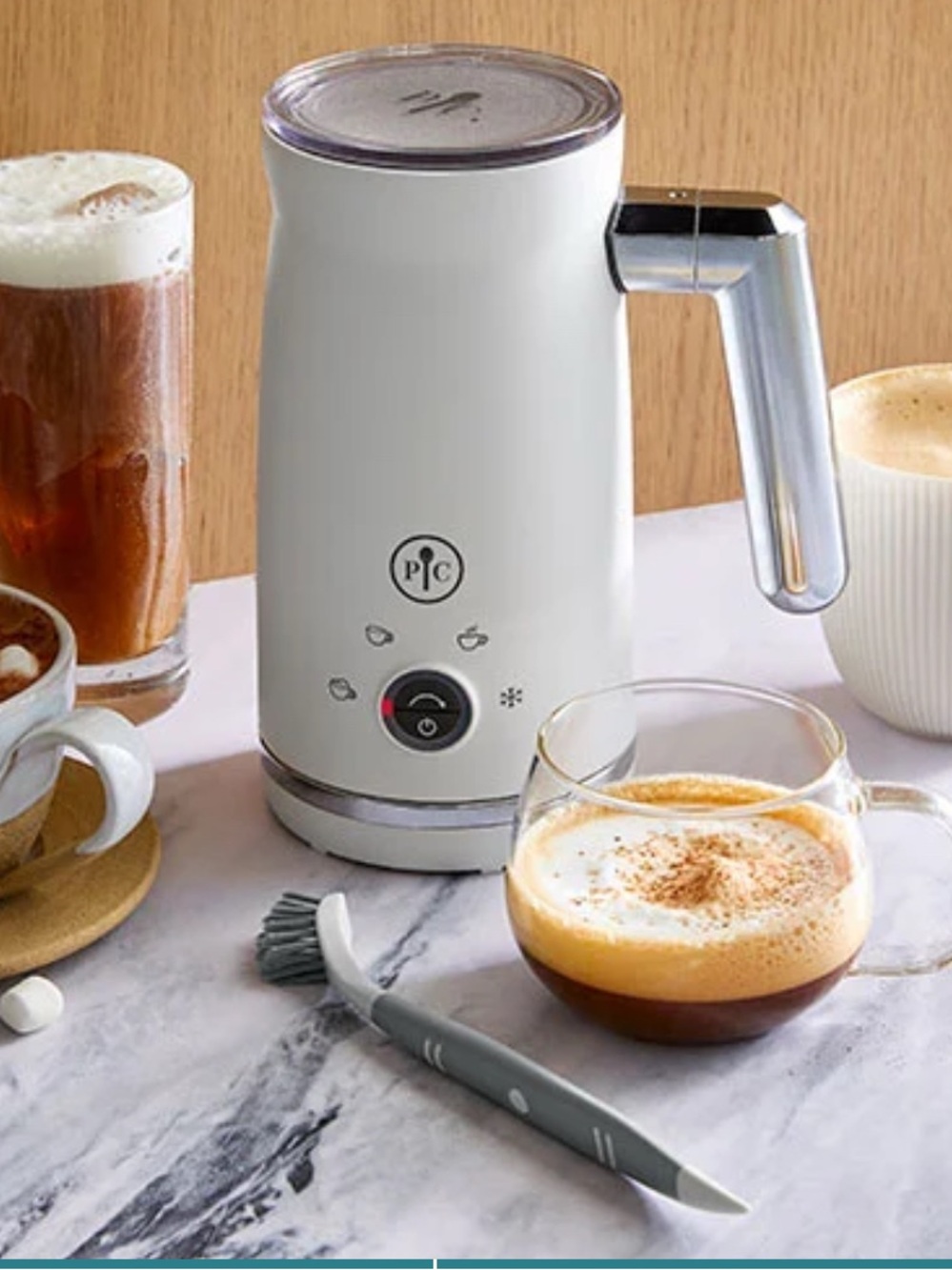 Pampered Chef White Electric Milk Frother